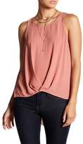 Thumbnail for your product : ASTR the Label Front Twist High\u002FLow Woven Tank Top