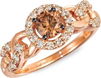 LeVian 14K Strawberry Gold®, 0.93 TCW Chocolate Diamonds® & Nude Diamonds™ Ring