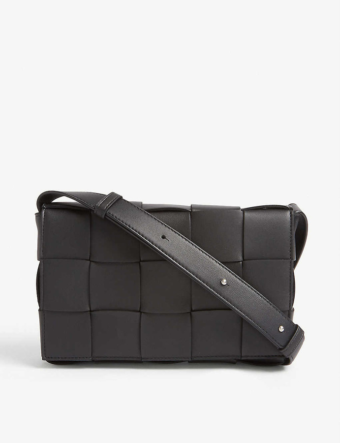 woven leather crossbody