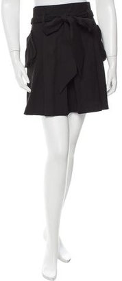 Mason Pleat-Accented Mini Skirt