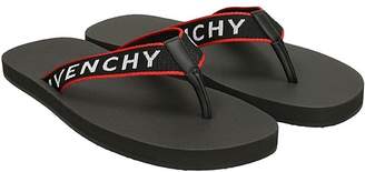 Givenchy Black Rubber Flats Sandals