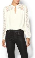 Thumbnail for your product : Piperlime Collection Lace Yoke Woven Top