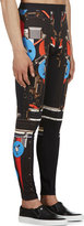 Thumbnail for your product : Givenchy Black Tech Print Leggings