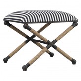 Thumbnail for your product : The Well Appointed House Small Striped Nautical Bench with Rope Accents