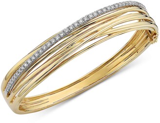 Effy Diamond Multi-Row Bangle Bracelet (7/8 ct. t.w.) in 14k Gold
