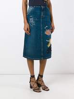 Thumbnail for your product : RED Valentino sea patches denim skirts