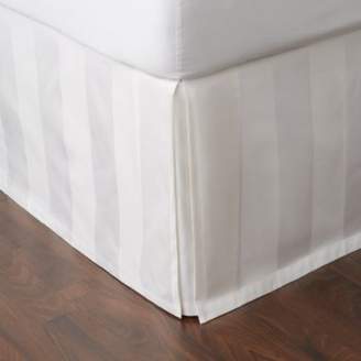 Hudson Park Collection 600TC Stripe Bedskirt, King - White and Ivory - 100% Exclusive