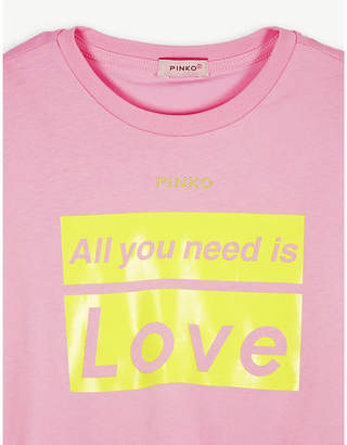 Pinko All You Need is Love cotton T-shirt 8-16 years