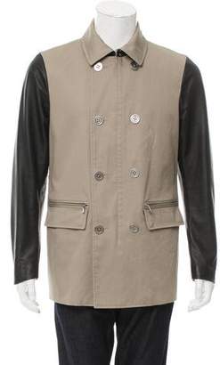 Michael Kors Leather-Accented Trench Coat