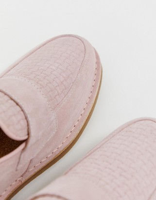 Selected penny loafer in pink