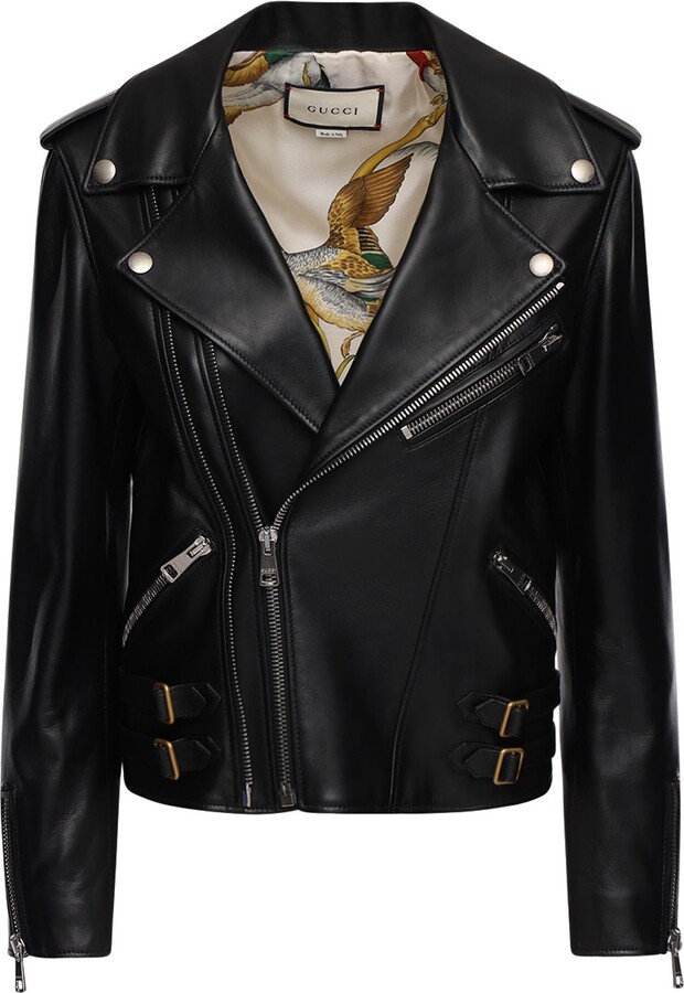 Soeverein Intentie Tahiti Gucci Women's Leather & Faux Leather Jackets | ShopStyle