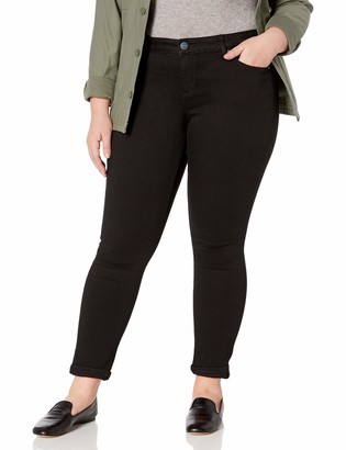 SLINK Jeans Women's Plus Size Black Skinny 24w