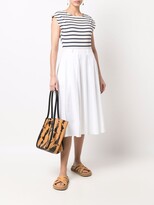 Thumbnail for your product : Seventy Cap-Sleeve Striped Top