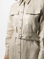 Thumbnail for your product : Brunello Cucinelli Varnished Button-Up Shirt Dress
