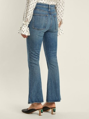 Brock Collection Belle Flared Cropped Jeans - Blue