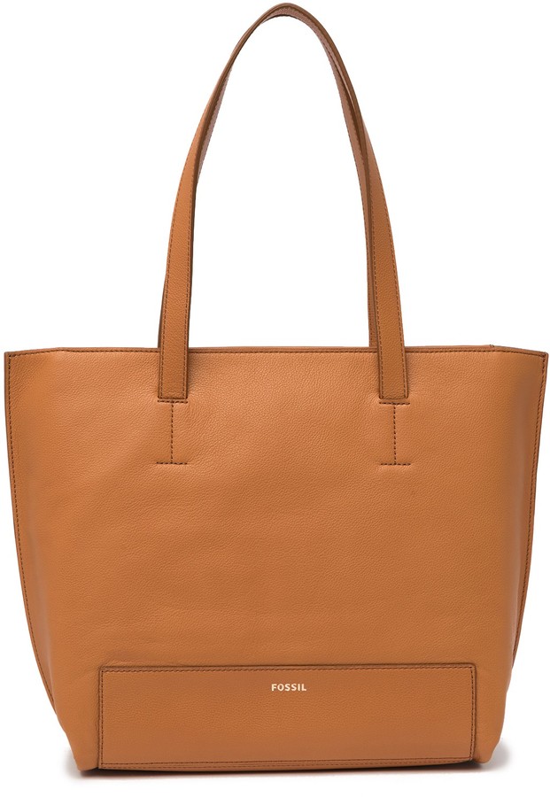 fossil madison leather tote