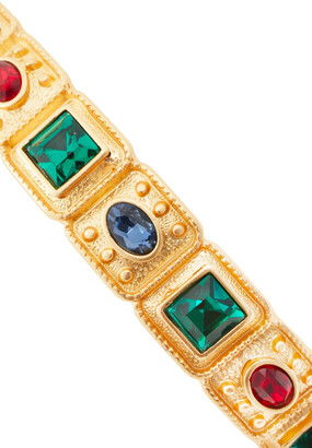 Kenneth Jay Lane Gold-plated glass cuff