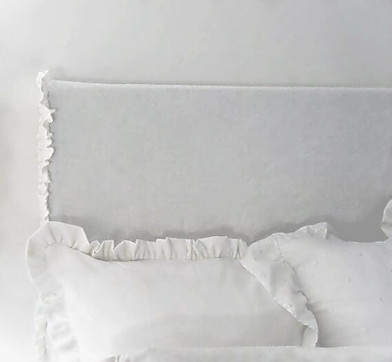 Ruffle Linen & Performance Headboard Slips/Farmhouse Slipcover/Beach Headboard Slipcover/White Bedding/Kids Bedding/ Kids Bed