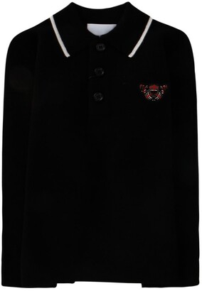 Burberry Children Thomas Bear Long-Sleeve Polo Shirt