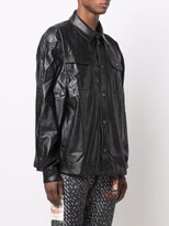 Thumbnail for your product : Daily Paper Long-Sleeved Faux-Leather Shirt
