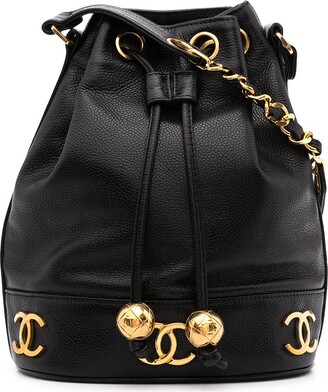 Chanel Pre Owned 1990s small Triple CC bucket bag - ShopStyle