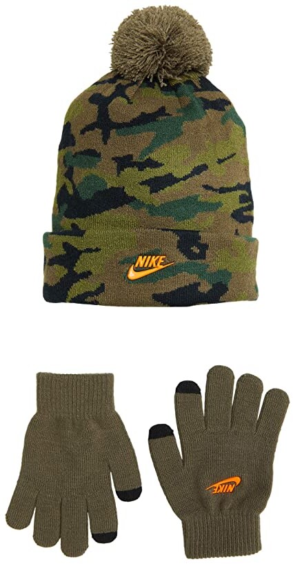 Nike Kids Pom Beanie and Gloves Two-Piece Set (Big Kids) Snowboard Gloves -  ShopStyle Girls' Accessories