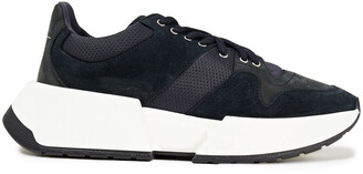MM6 MAISON MARGIELA Mesh And Suede Exaggerated-sole Sneakers