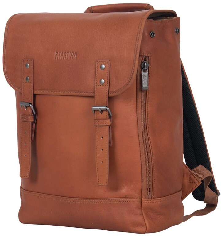 kenneth cole leather backpack