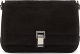 Thumbnail for your product : Proenza Schouler Black Laser-Cut Leather Small Courier Bag