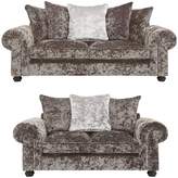 Thumbnail for your product : Laurence Llewellyn Bowen Scarpa 3 Seater + 2 Seater Fabric Scatter Back Sofa Set (Buy and SAVE!)