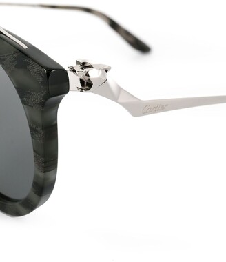 Cartier Panthere de pantos-frame sunglasses