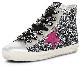 girls silver high tops