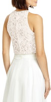 Thumbnail for your product : Dessy Collection Lace Halter Style Crop Top