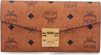 MCM Patricia Visetos Continental Wallet On A Chain Berlin Gold Leather -  MyDesignerly