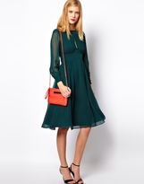 Thumbnail for your product : ASOS Midi Dress With Gathered Front