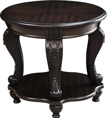 Darby Home Co 22\ Solid Wood Round Table, Color, Shelf Space, Living Room Essential Easy Assembly Needed End Table 22\