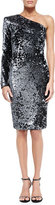 Thumbnail for your product : Rachel Zoe Bray One-Sleeve Sequined Cocktail Dress
