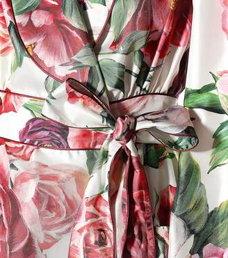 Dolce & Gabbana Floral silk wrap jacket