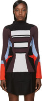Thumbnail for your product : Peter Pilotto Purple & Vermillion Ribbed B Sweater