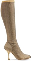 Thumbnail for your product : Bottega Veneta 90mm Sparkle Dot Suede Tall Boots