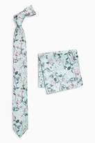 Thumbnail for your product : Next Mens Mint Floral Tie And Pocket Square