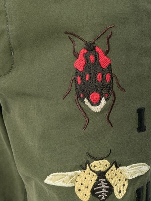 Gucci Insect Appliqued Chinos
