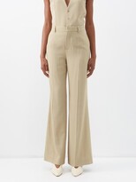 Thumbnail for your product : Petar Petrov Giada Wool-blend Gabardine Wide-leg Trousers