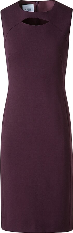 Akris Punto Women's Sleeveless Jersey Knee-Length Dress - Black Berry - Size 2