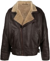 Thumbnail for your product : A.N.G.E.L.O. Vintage Cult 1990s Sheepskin Biker Jacket