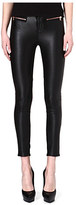 Thumbnail for your product : Karen Millen Rose gold-zipped faux-leather trousers