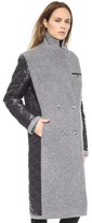 Thumbnail for your product : Alexander Wang T by Felt & Nylon Quilted Reversible Coat