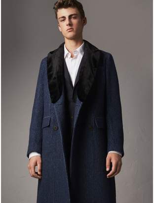 Burberry Detachable Fur Collar Alpaca Wool Double-breasted Coat