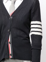 Thumbnail for your product : Thom Browne 4-Bar V-neck cardigan