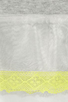 Thumbnail for your product : Sacai Luck organza and lace-trimmed cotton sweater